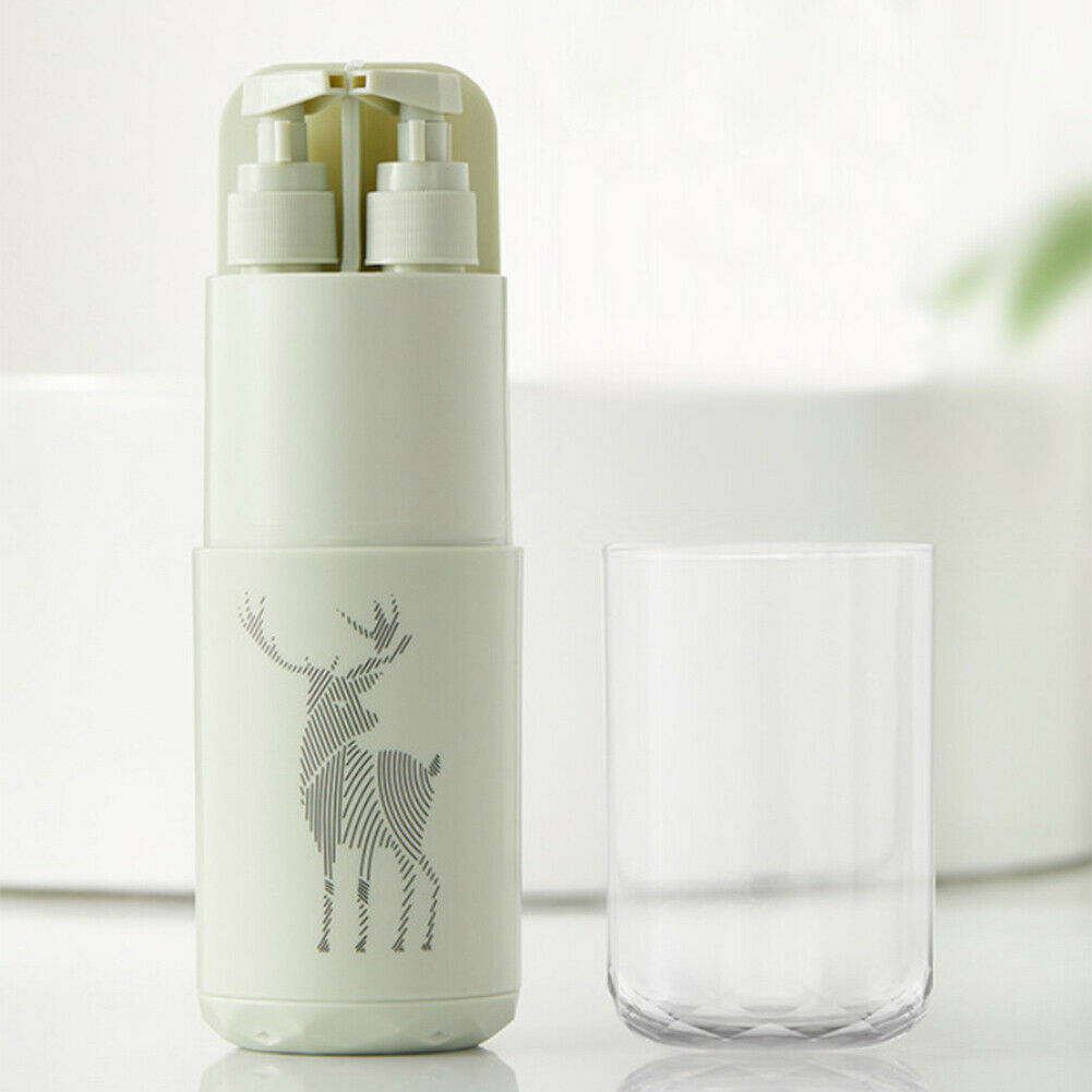 Travel Wash Cup Portable Toiletries Storage Box For Outdoor Bathroom Tumblers Supplie Set: Green