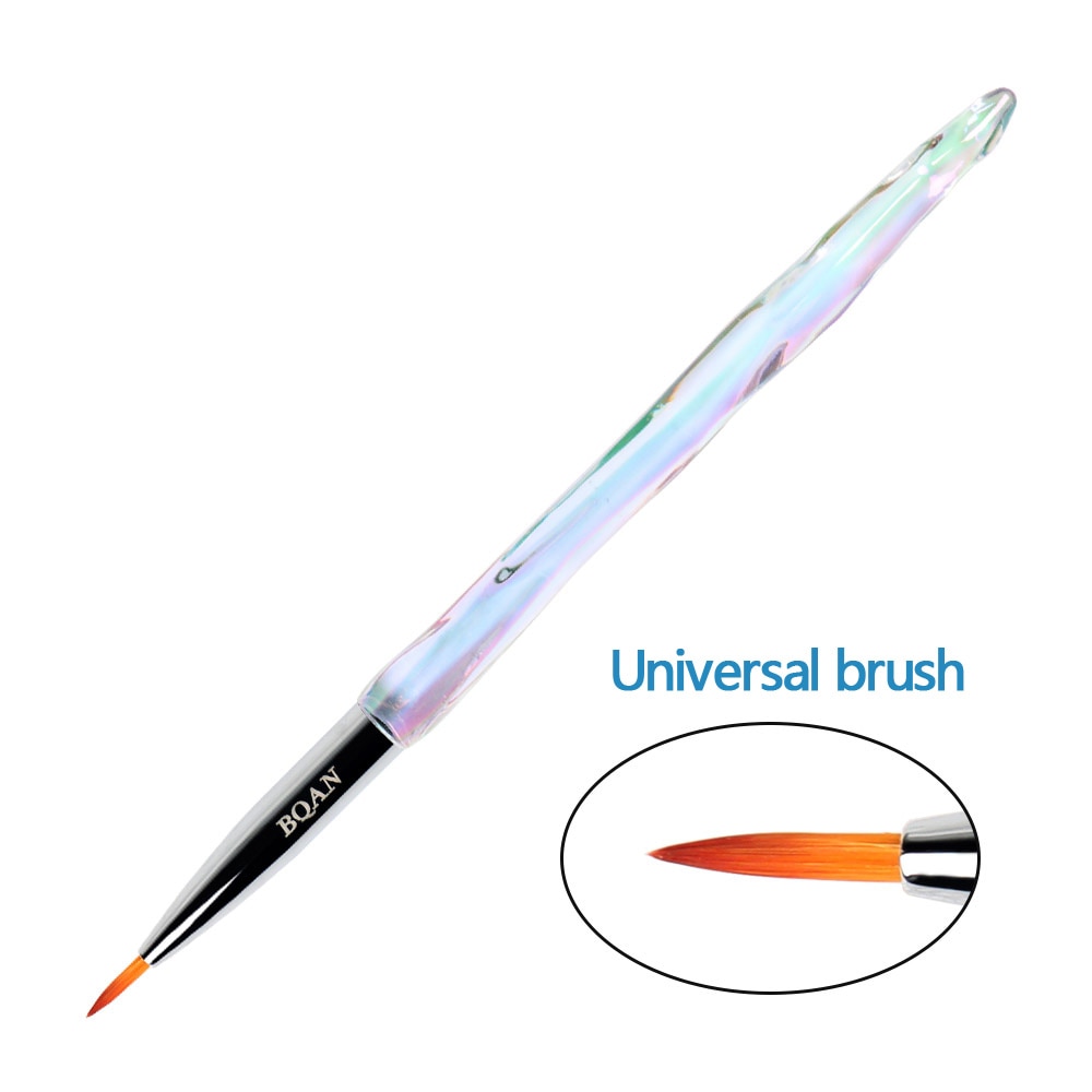 ANGNYA 12 #14 # Acryl Nagel Pinsel Gewellt Kolinsky Zobel Nagel Kunst UV Gel Baumeister Manikübetreffend Pinsel Flache Runde diamant Gradienten Griff: Universal- Bürste