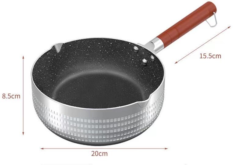 Japanse Stijl Sneeuw Pan Kleine Pot Huishoudelijke Gasfornuis Koken Noodle Soep Instant Noodle Pot Hete Melk Pot Non-Stick Bloempot