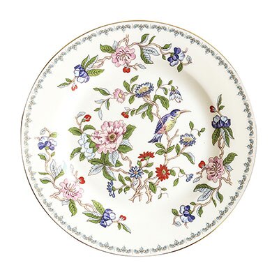 China Bone Dinner Plate Flower Food Dishes and Plates Luxury Gold Inlay Plates Set Bread Steak Dinner Set Porcelain Tableware: Bird / 10.5 inch