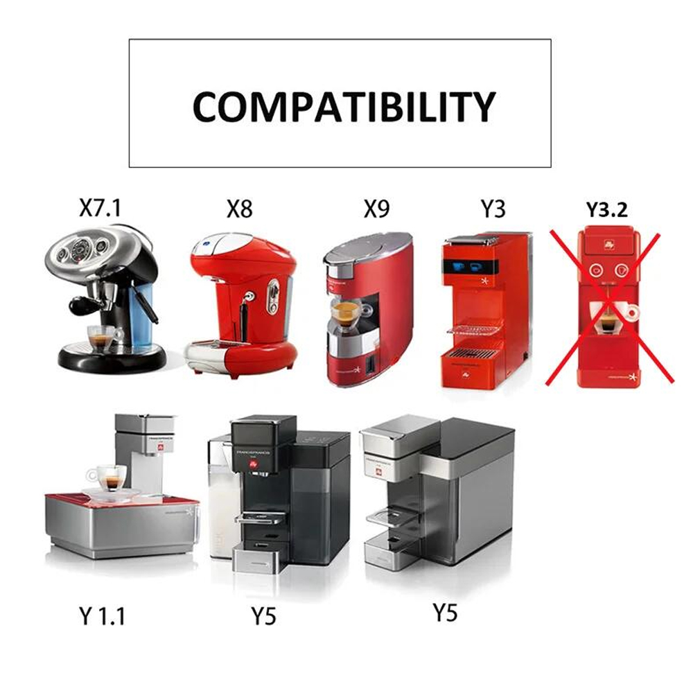 ICafilas cápsula de café reutilizable para illy X7.1 illy Y5 Mahine filtro de cafetera recargable de acero inoxidable