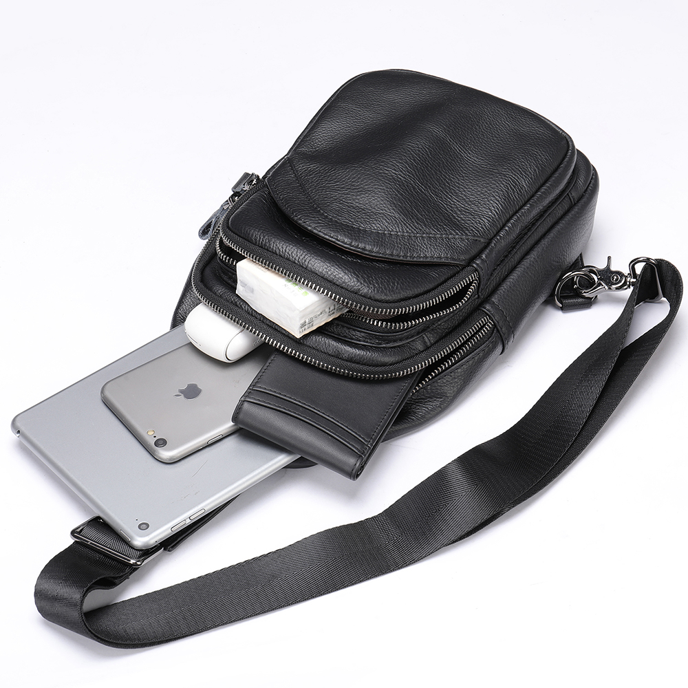 WESTAL leren herentas voor heren, borsttas voor heren, crossbodytas