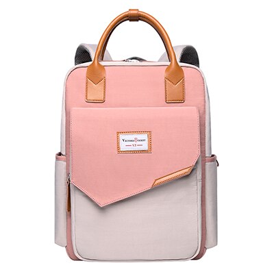 Victoriatourist Rugzak Vrouwen Mode Rugzak Multi-layer Ruimte Veelzijdig Voor Reizen Leisure Werk School 15.6 "Laptop Geschikt: T2101-Pink