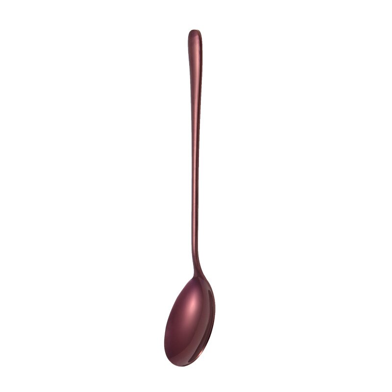 Cuillère coréenne en acier inoxydable plaqué titane, cuillère à Long manche en or, pour la maison, le Restaurant, l&#39;hôtel, mélangeur de table: 4