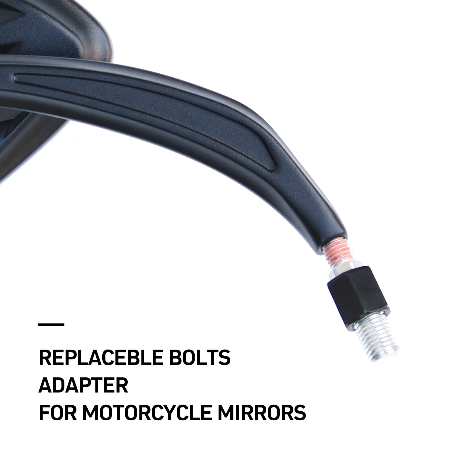 Accesorios para manillar de espejo de motocicleta, tornillo de perno de 8 mm a 10 mm, adaptador de rosca para bicicleta eléctrica, moto, scooter, ciclomotor, supermoto...