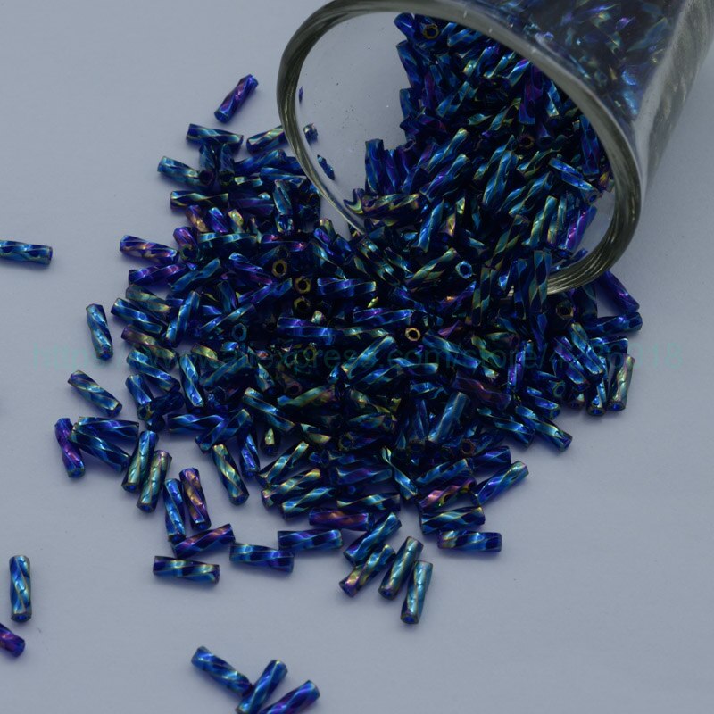20g 2*6MM Japan Import Twist Bugle Glass Tube Beads For Cross Stitch Embroidery Necklace Bracelet Jewelry Garment Accessory