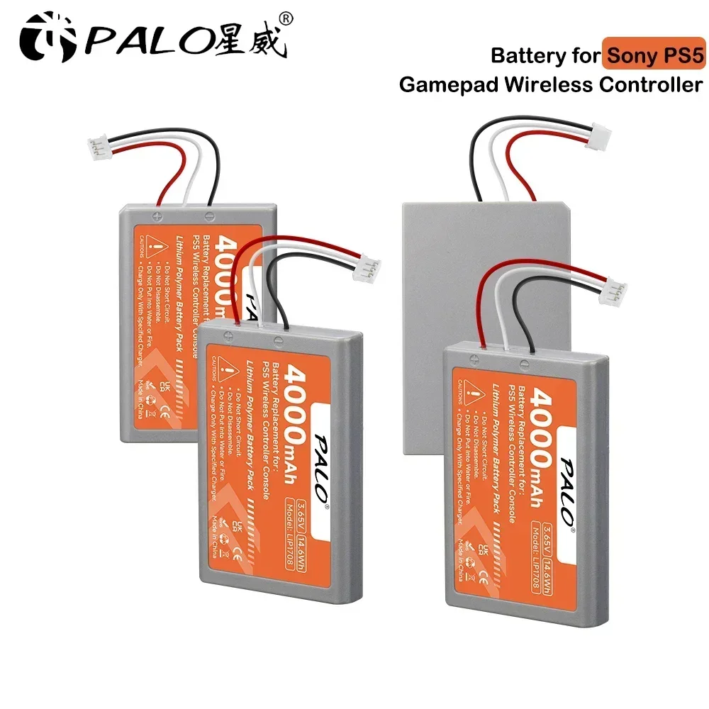 4000mAh wymienna bateria kontrolera PS5 do Sony LIP1708 Playstation 5 DualSense kontroler bezprzewodowy do gier CFI-ZCT1J CFI-ZCT1W