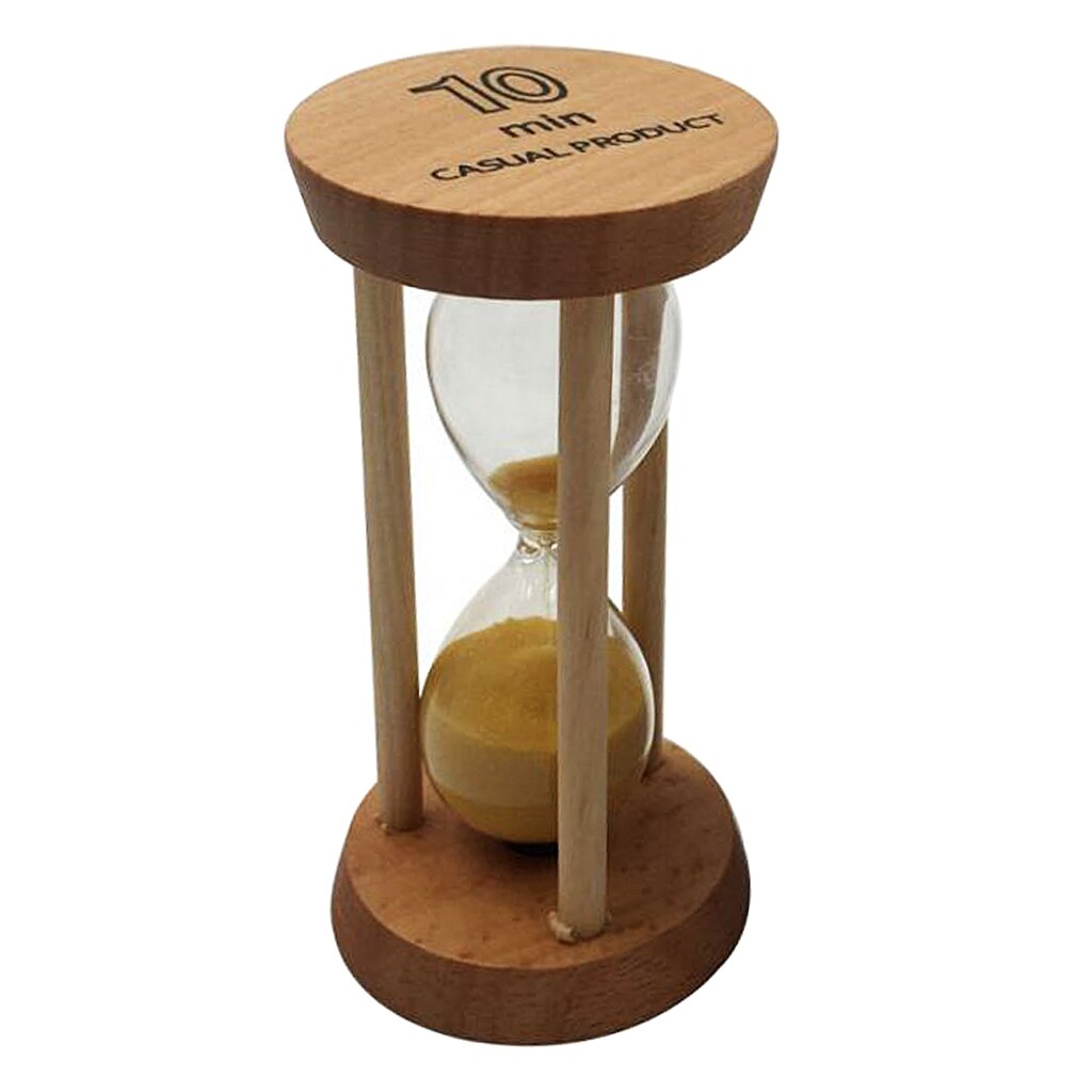 10 min. timeglas sandtimer i timeglas til træning i klasseværelset - gul