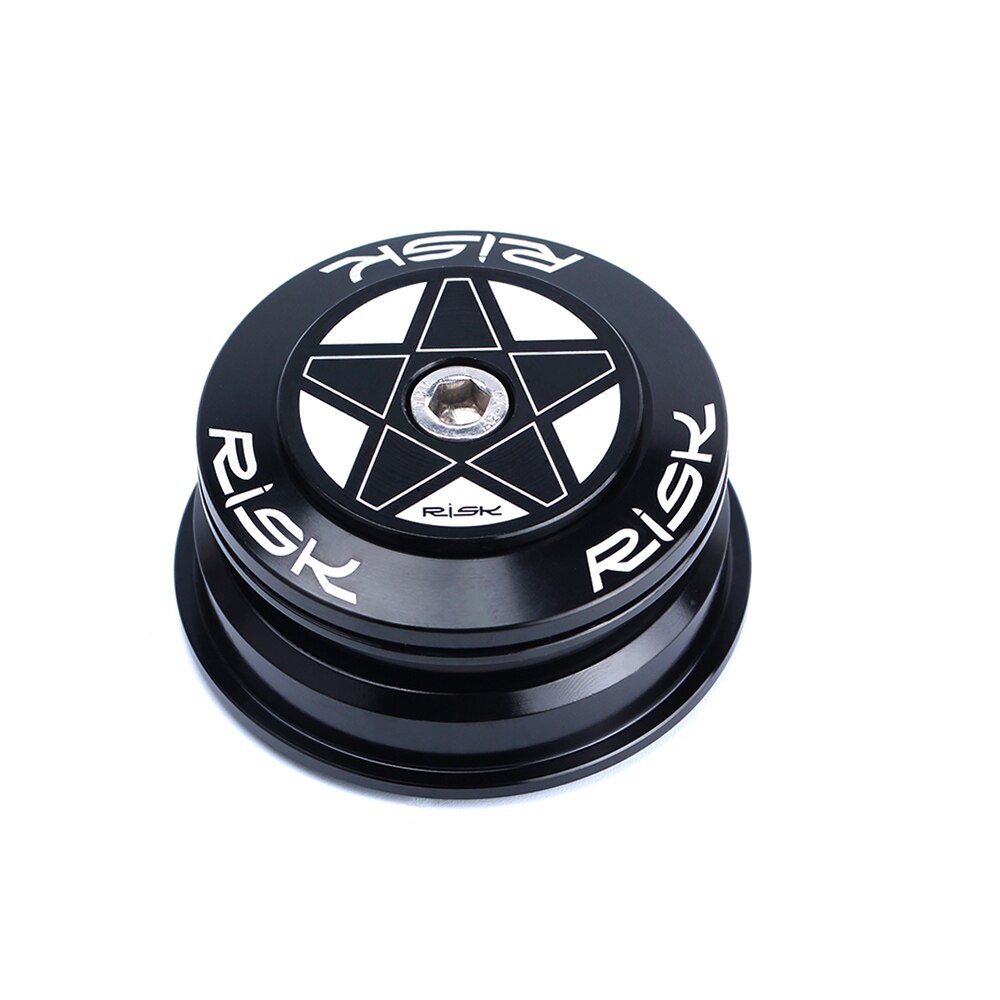 RISK Mountain Bike Headset 44-55/56mm Aluminum Alloy Double Bearing Bicycle Headset Conical Straight Tube Front Fork Universal