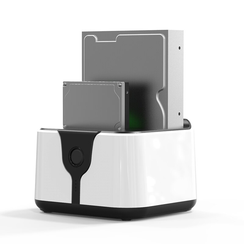 Dual 2-bay hdd caddy sata & USB3.0 external hard drives Docking Station/Duplicator for 2.5/3.5 sata HDD Read hard disk cases