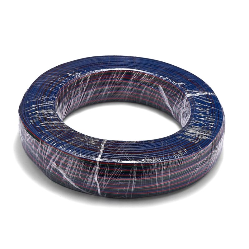 33ft/10M 4-Kleur Rgb Extension Cable Cord Line Voor Led Strip Rgb 5050 3528