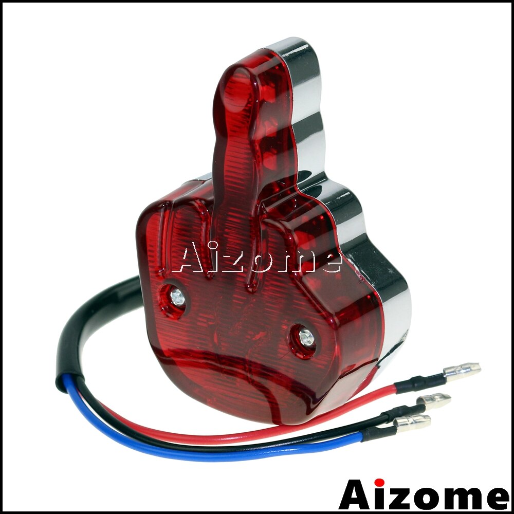 Motorfiets Middelvinger Led-achterlicht Voor Harley Chopper Yamaha Honda Cafe Racer Triumph Stop Achterlicht F *** U achterlicht