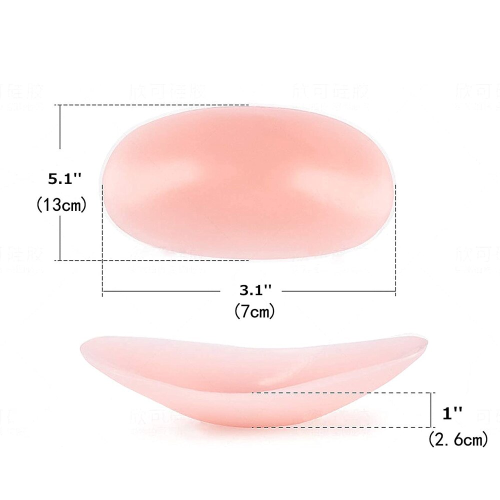 1Pair Soft Silicone Shoulder Pads Adhesive Anti-Slip Enhancer Reusable Shoulder Pads for DIY Women Clothing Accessories