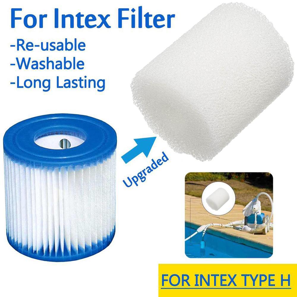 2 unids/set de filtros de piscina, esponja para Spa, jacuzzi, burbujas, piscina para Intex, tipo H, bombas de filtro, modelo de bandeja de papel de filtro