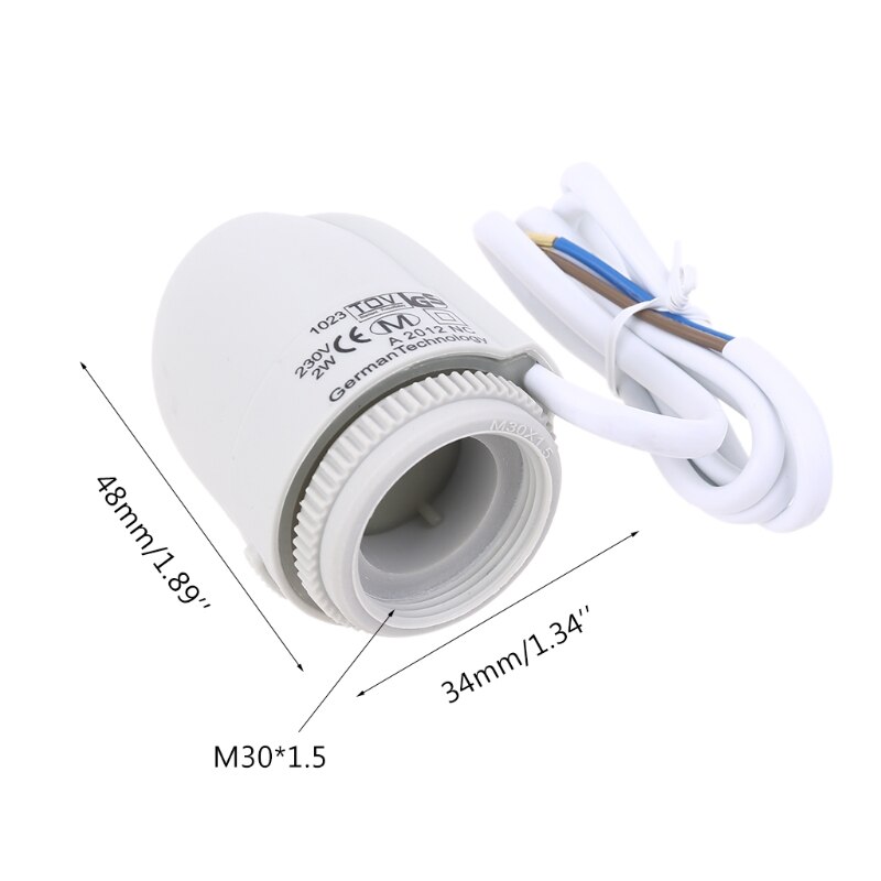 Actionneur thermique électrique m30x1, 5, 230V, normalement fermé, vanne de chauffage au sol, thermostatique