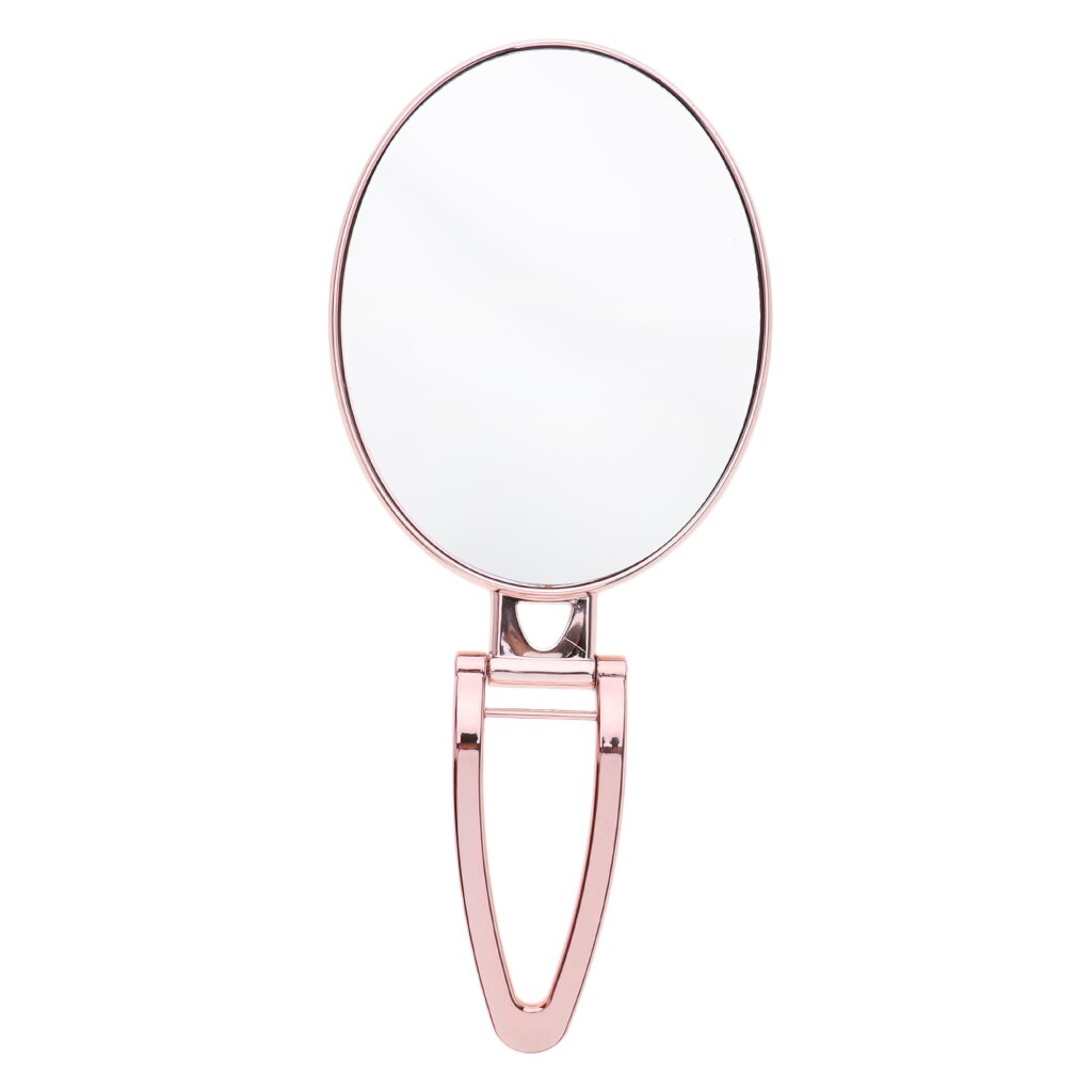 Round Makeup Cosmetic Mirror Double Sided Folding 2 Way 2X Magnify: Pink
