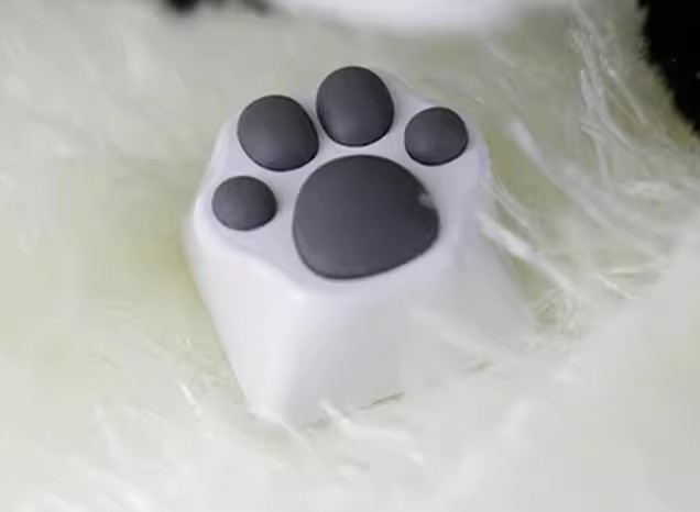 1 Set MX Switch Mechanical Keyboard Backlit Keycaps ESC WASD And Arrow Keys Metal Cat's Claw Key Cap: black