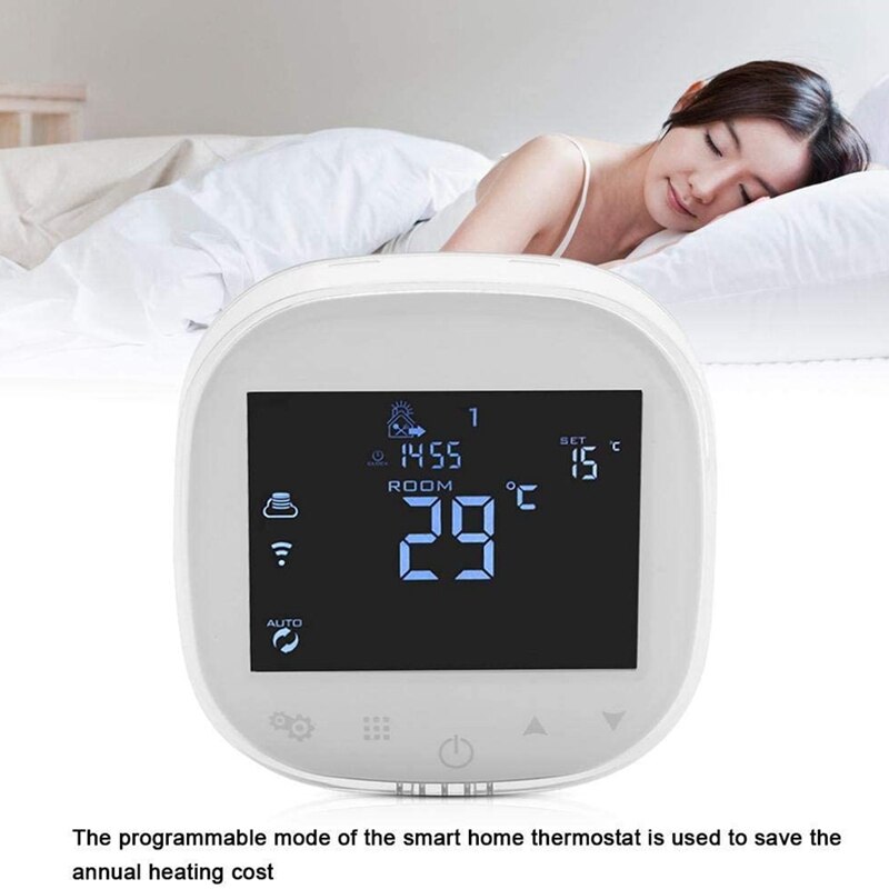 Wifi Programmable Thermostat for Home Digital Contact Sn Temperature Control Humidity Sensor 90-240V