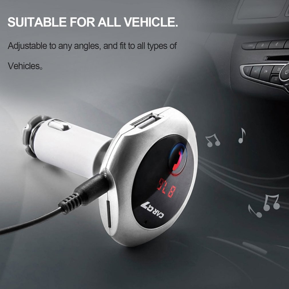 Auto Speler Dual Usb Draadloze W Slot-In Fm-zender MP3 Speler 360 Graden Roterende Car Charger