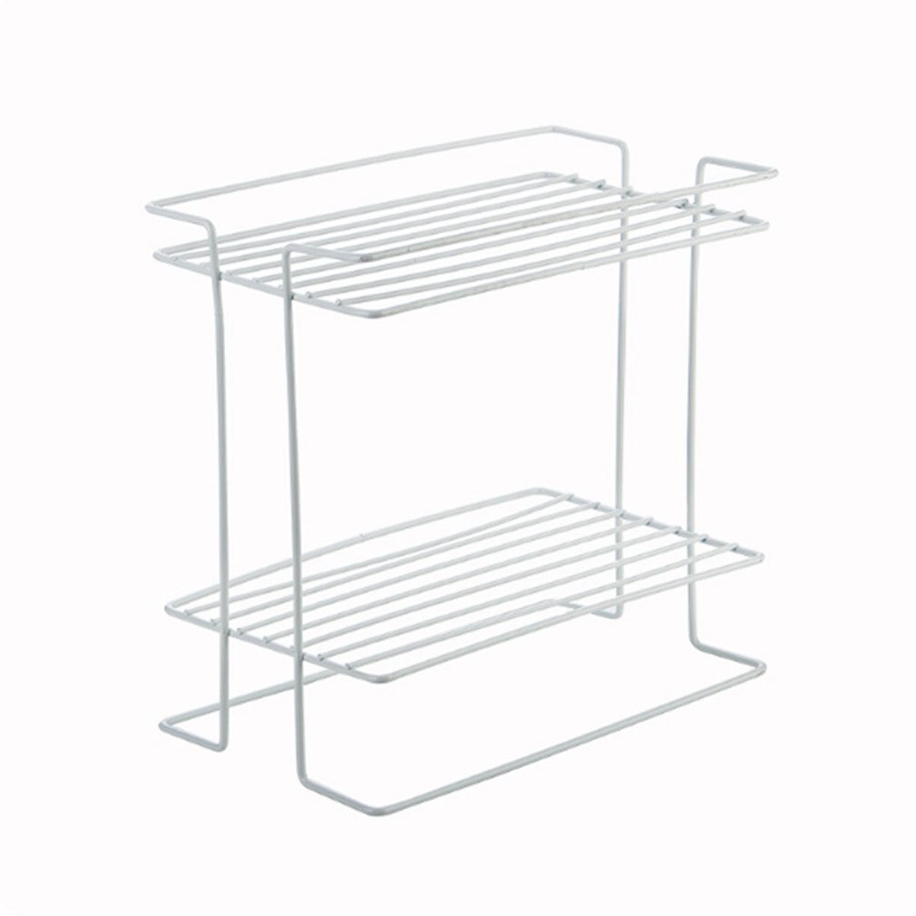 Cocina de doble cara encimera de hierro forjado estante de especias Almacenamiento de condimento suministros de estantería de cocina estante de suelo hogar