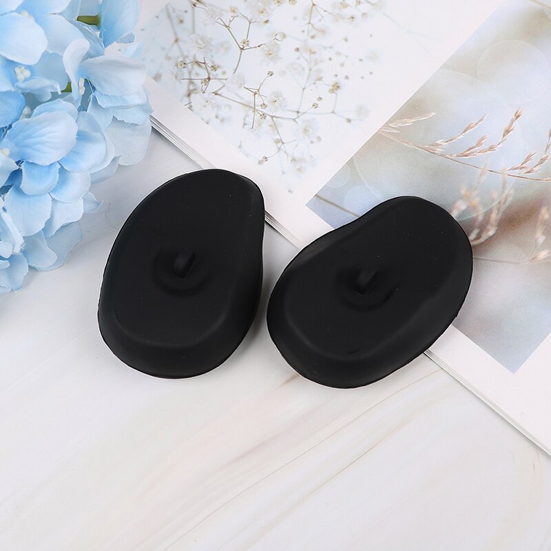 Bouchon d'oreille souple anti-bruit et anti-ronflement, 1 paire, en silicone transparent, pour la plongée et la douche: Noir