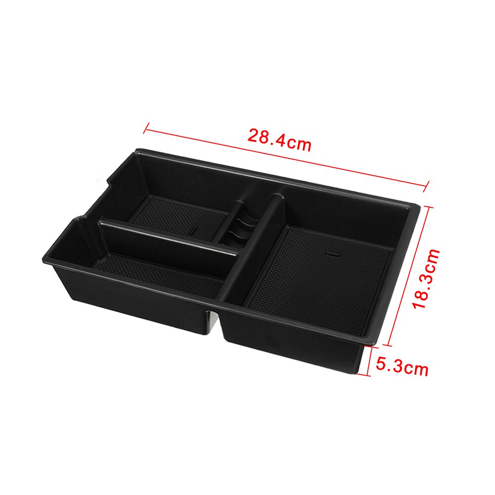 1pcs Black Car Center Console Organizer Tray Replacement Central Armrest Storage Box Holder Fit For Dodge RAM 1500