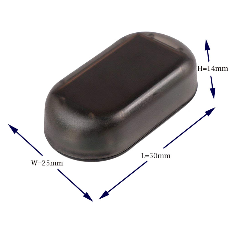 Luz Led Universal de seguridad de imitación para coche, lámpara de advertencia antirrobo, 2 piezas, parpadeante, alimentada por energía Solar, alarma simulada