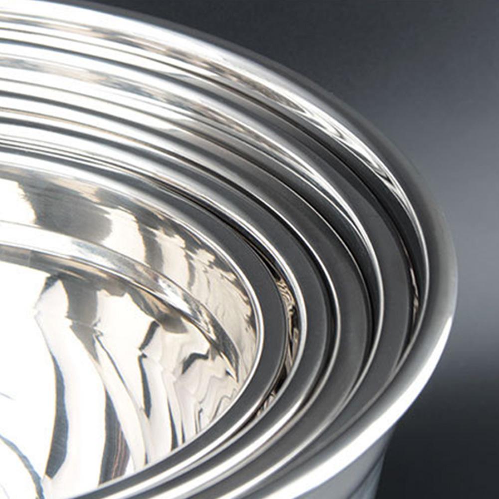 Thicken Stainless Steel Mixing Bowl + Lid Set for Beat Eggs Knead Dough Soup Bowl