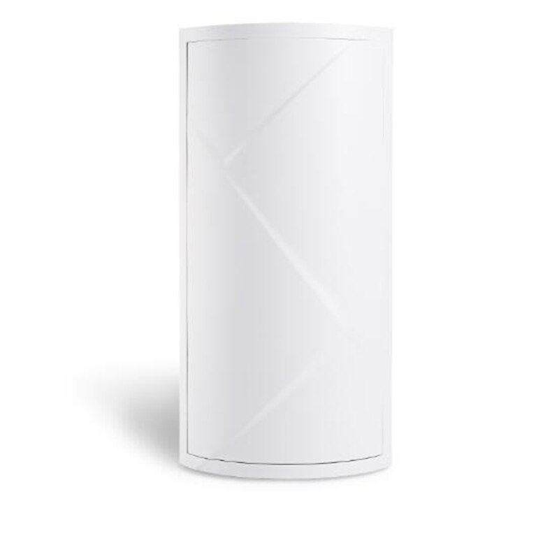 Bathroom rotating triangle rack suction wall storage finishing rack kitchen bathroom dustproof storage cabinet corner rack: White (large)