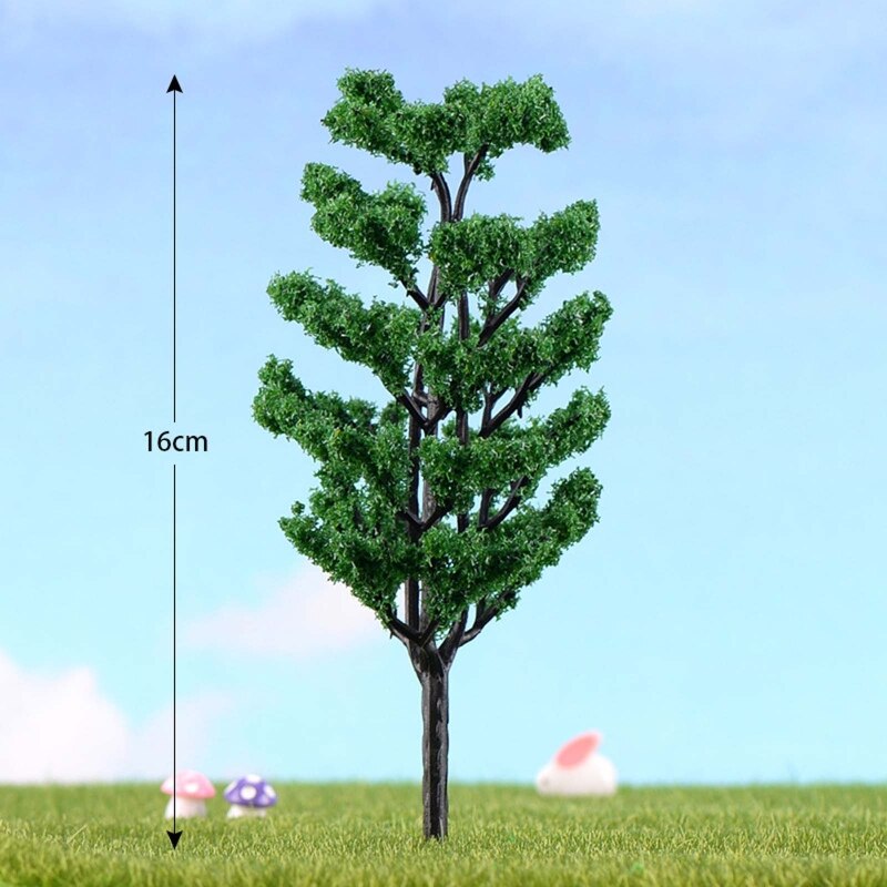 Kunstig plast træ model landskab jernbane dekoration bygning miniature landskab tilbehør: 5