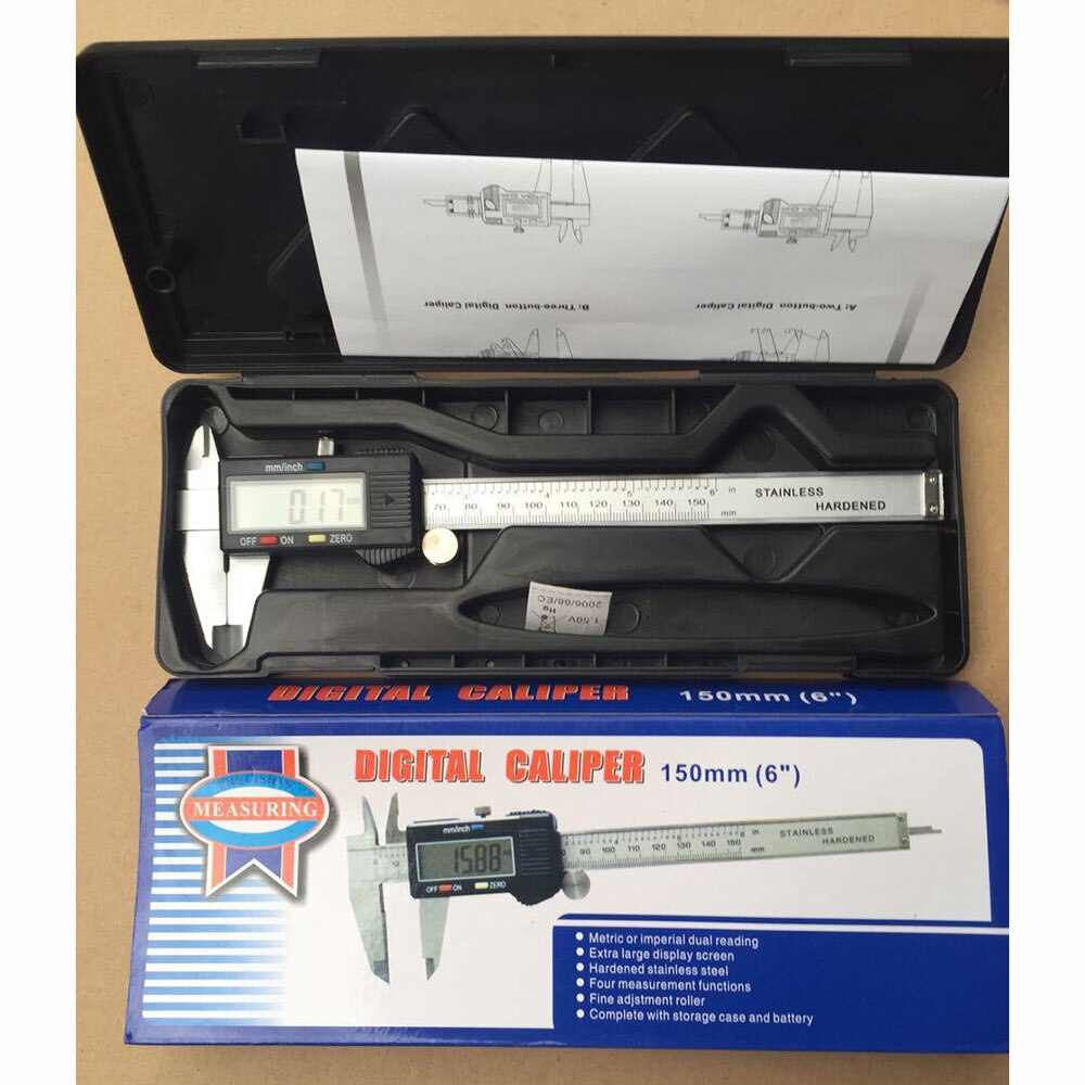 Measuring Tool Stainless Steel Digital Caliper 150mm 6 inch Measuring Instrument Digital Bernier Calipers Gauge Micrometer
