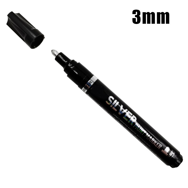 Rotulador de cromo para espejo líquido, pluma de con punta de 0,7/1/3mm, marcador de reflejo, para Escritura, NOV99: 3mm