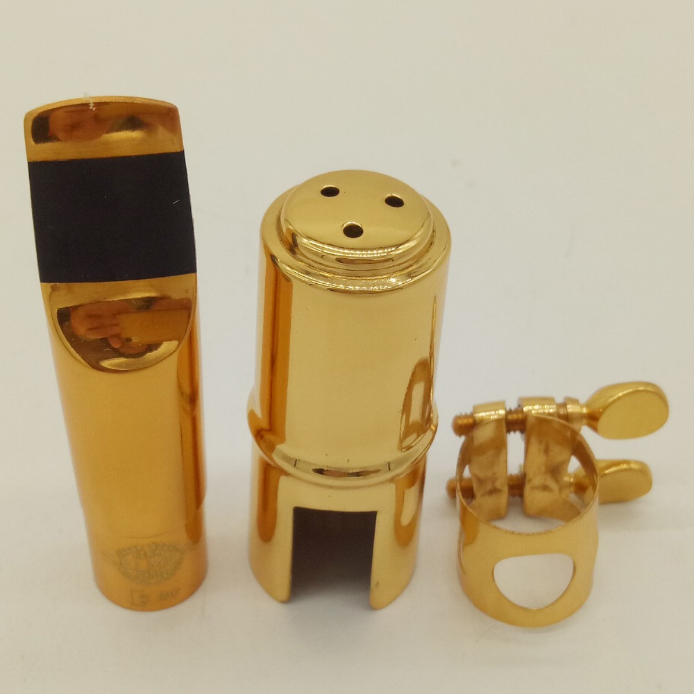 Saxofón Soprano Tenor de Francia, boquilla de Metal lacado en oro S90, boquillas saxofón 5 6 7 8 9