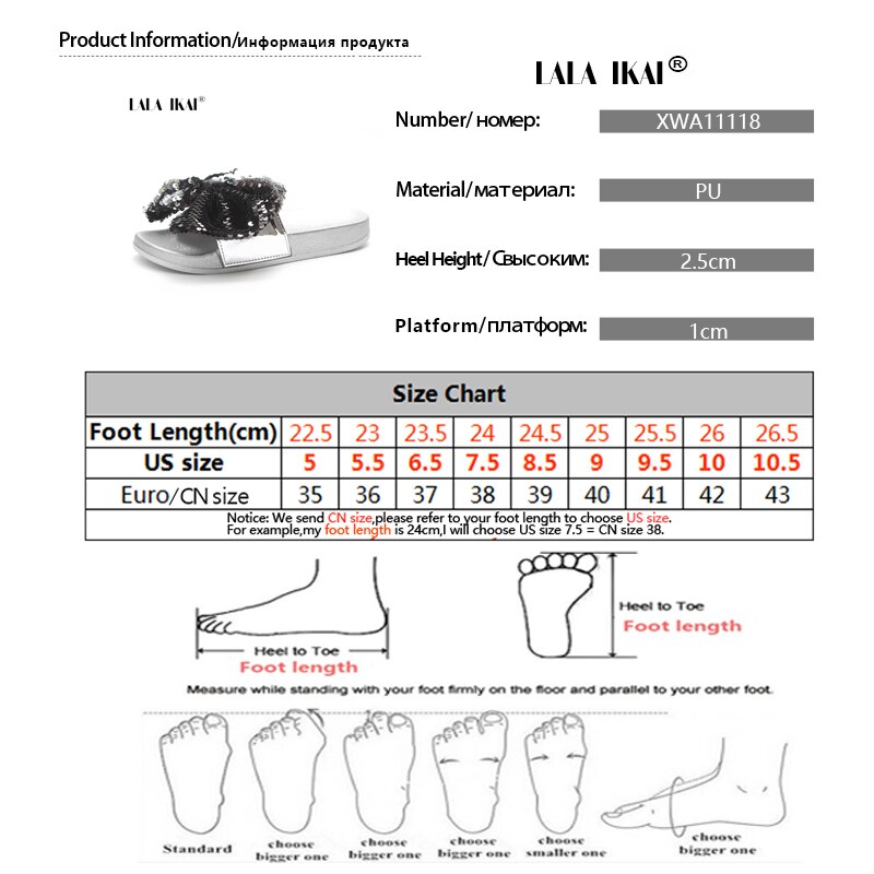 LALA IKAI femmes été pantoufles bout ouvert Bling grand noeud noeud tongs talons plats plage intérieur maison dames pantoufles XWA11118-4