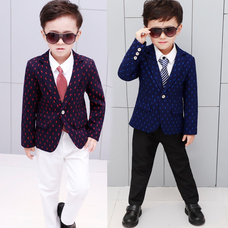 kind past zo cool dot bloemen kids jas zachte school jongen blazers slim en knappe jas goede maat 3-12 jaar