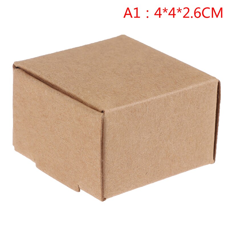 Paper Cardboard Boxes Paper Soap Box Black White Brown 10pcs Small Kraft Paper Packaging Box for Jewelry Dollhouse: 4x4x2.6