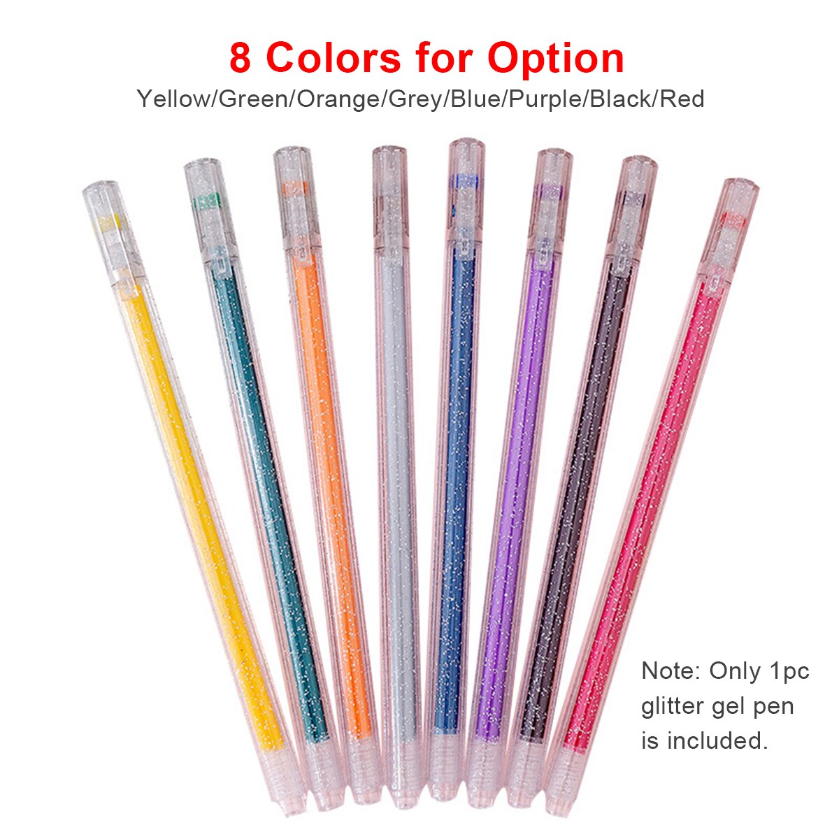 Bolígrafos de Gel con purpurina de Color, bolígrafo Neutral de 0,38mm para escribir, dibujar, pintar, revistas, bolígrafo, marcador artístico, suministros estacionarios para estudiantes