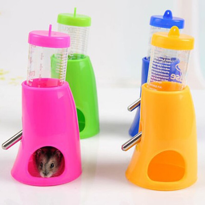 Hamster Drinker Drinking Water Set Anti-leakage 80ML 2-in-1 Cooling Room Hamster Supplies Hamster Water Bottle 1pc Random Color
