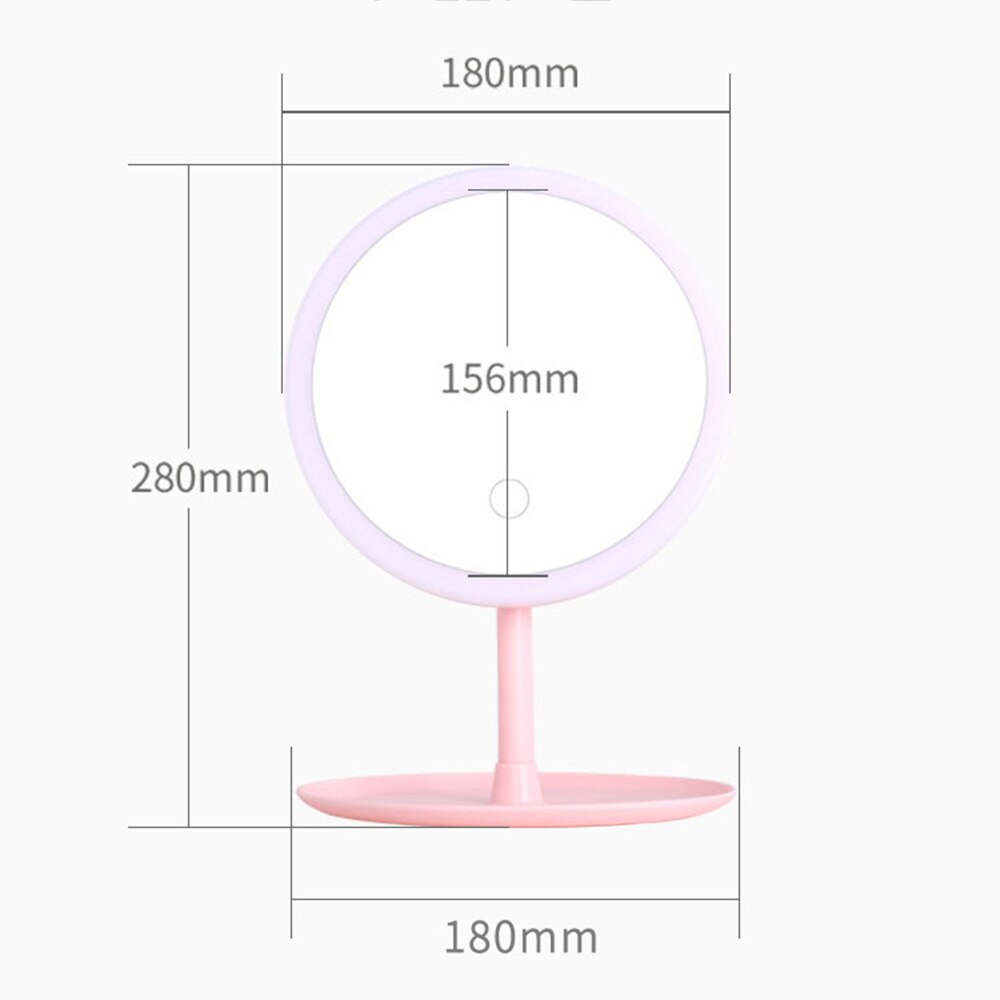 LED Makeup Mirror Light Adjustable Touch Dimmer USB Led Vanity Mirror Storage Table Desk Fast DeliveryCosmetic Mirror