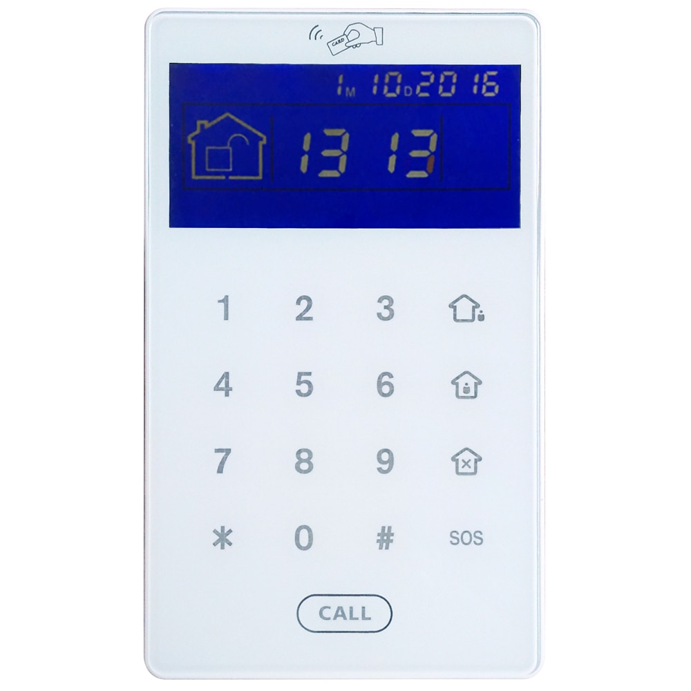 Focus Wireless 868Mhz RIFD touch keypad Disarm Alarm Host By RFID Tags Keypad Built In Lithium Battery