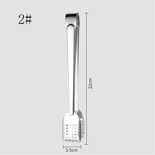 Style Stainless Steel Food Tongs Buffet Cooking Tool Anti Heat Bread Clip Pastry Barbecue Clamp Kitchen Utensils: 2