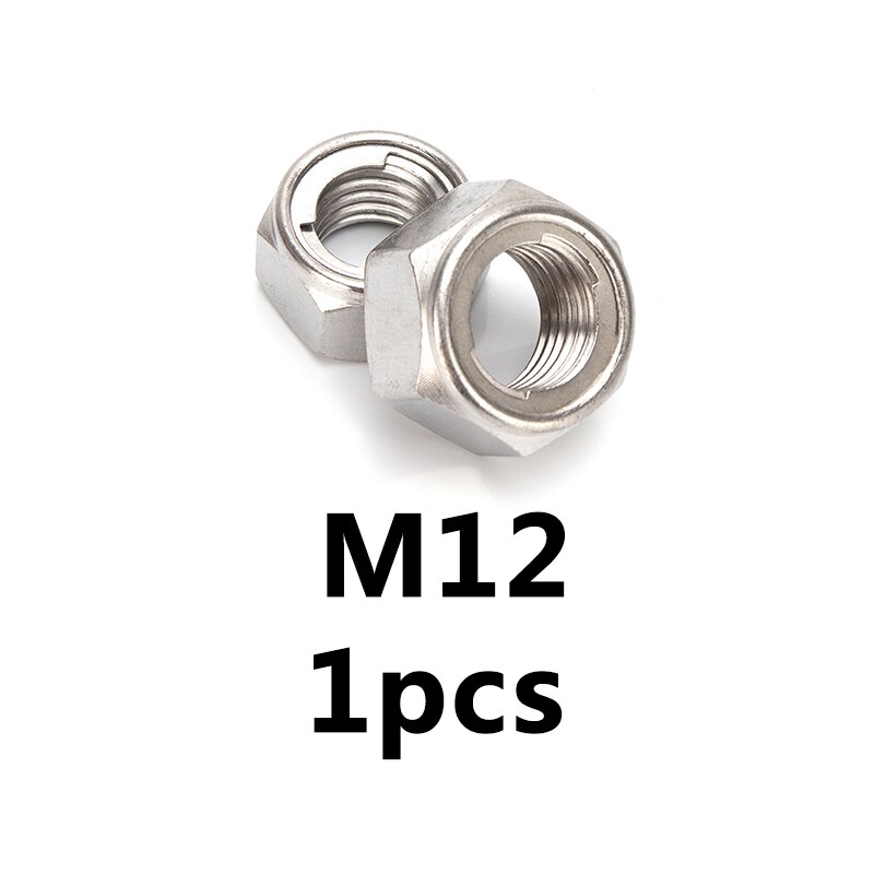 304 Stainless Steel Hex Lock Nut Self-locking Locknut Hexagon Head Locking Nut M3 M4 M5 M6 M8 M10 M12: ZSLM12x1