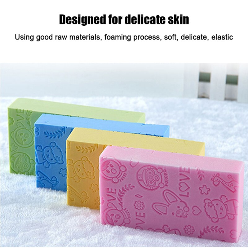 Bad svamp spets tryckt skrubb dusch baby bad skrubber exfolierande skönhet hudvård svamp ansiktsrengöring spa badboll 1pc