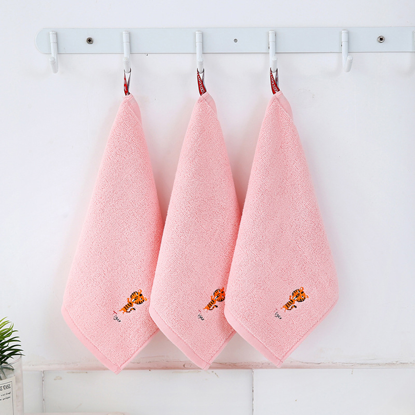 Opknoping Baby Basten Ultra Absorberende Zachte Baby Gezicht Handdoek Voor Jongens Meisjes 25*25 Cm Badkamer/Keuken Suppiles: Roze