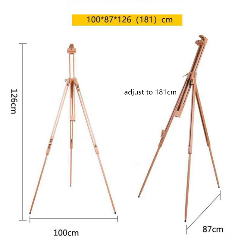 Verstelbare Houten Schildersezel Stand Tekening Olieverf Schets Schildersezel Telescopische Statief Schildersezel Tentoonstelling Display Rack Organizer Holder