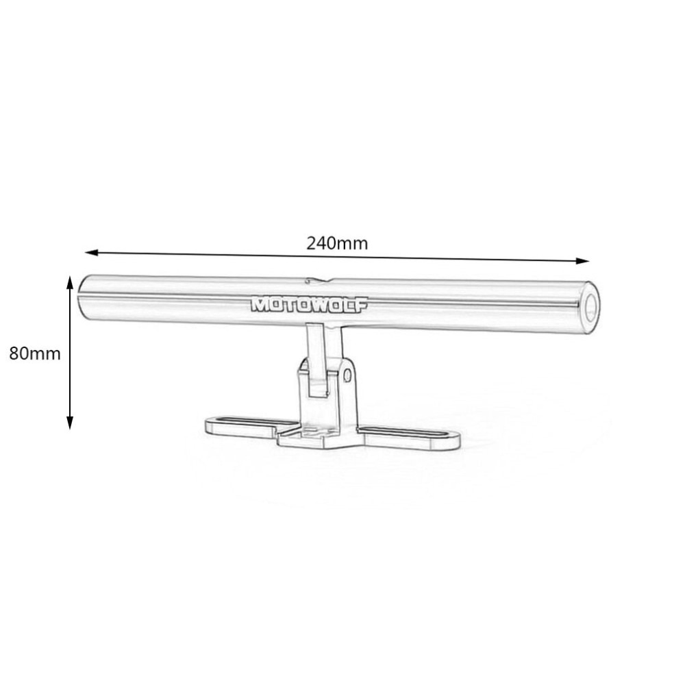 MOTOWOLF Motorcycle Modifying Extension Crossbar Aluminum Alloy Extended Bracket Multifunction Adjustable Expansion Rod