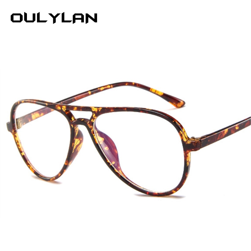 Oulylan Mannen Pilot Bril Frame Vrouwen Mode Bijziendheid Transparante Brillen Frames Mannelijke Computer Bril