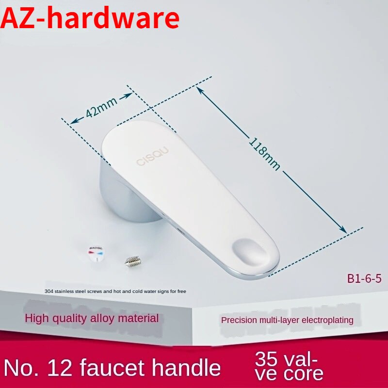 Faucet handle handle dish basin shower switch dial and cold water 25 35 40 spool repair parts: black