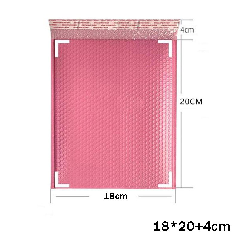 Sobres acolchados con burbujas de 50 piezas, sobres impermeables con autosellado, de polietileno, 6 tamaños, a prueba de golpes,: 50pcs 18x20cm