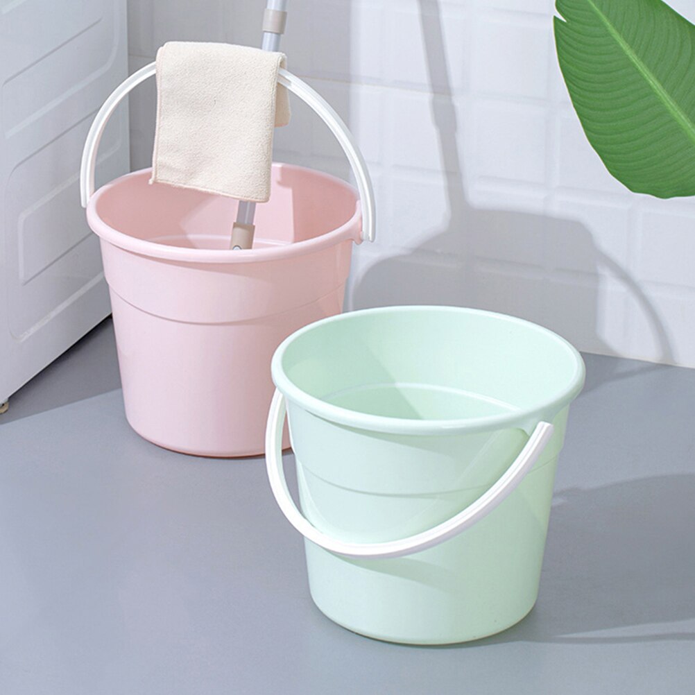 Water Storage Bucket Cleaning Round Bucket Sturdy Pail Bucket with Handle